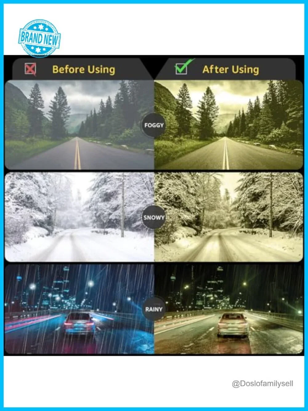 Polarized Night Driving Glasses for Women, Anti-Glare Yellow Lens